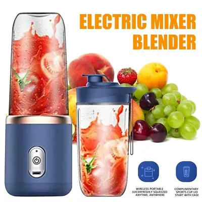 400ml Electric Mini Juice Maker Portable Blender Smoothie Juicer Fruit A • £8.27