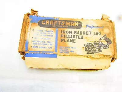 Craftsman Rabbet & Fillister Plane No 3730 • $20