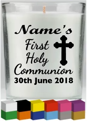 First Holy Communion Personalised Vinyl Candle Decal / Sticker/ Graphic • £2.30