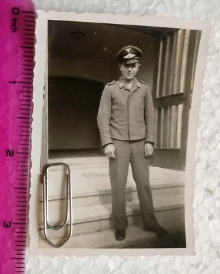 £1.19 • Buy 050 WW2 Orig. Photo German Officer Uniform Cap Ranks 2.5 X 3.5 Inch