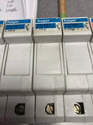 Hager L11500 15A 30 BS 1361 Fuse Carrier Module • £4