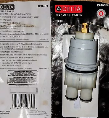 New  Genuine Original Delta Cartridge Rp46074 Series For Tub/shower • $7.95