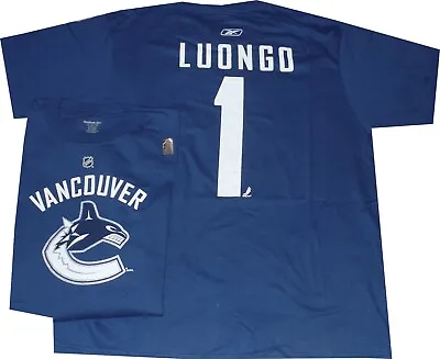 Vancouver Canucks Roberto Luongo Reebok Throwback T Shirt New Tags Clearance • $11.35