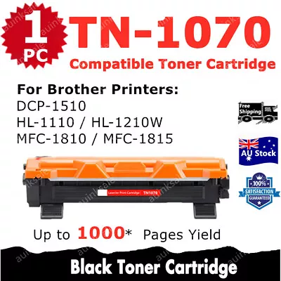 1x Compatible Toner TN1070 TN-1070 For Brother HL-1110 1210W DCP-1510 MFC-1810 • $12.40