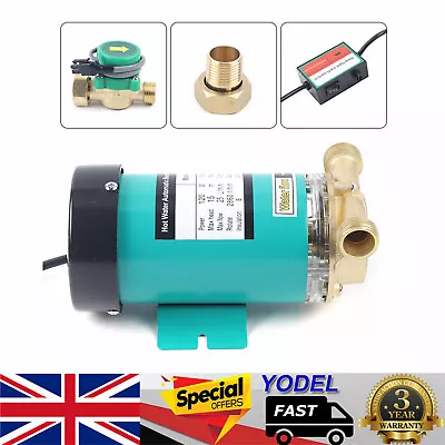Hot Water Booster Mains Pressure Shower Pump  Home Boost 120W Domestic • £57.68