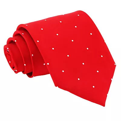 Red Mens Tie Solid Plain Plaid Patterned Floral Paisley Polka Dot Necktie By DQT • £3.99