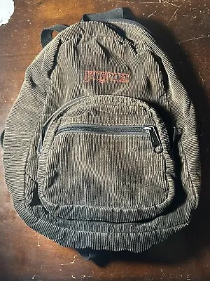 Vintage 90s Jansport Mini Backpack Faded Black Corduroy Small • £48.20