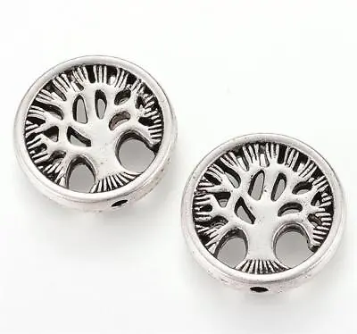 £2.89 • Buy 5 TREE OF LIFE CHARMS CONNECTOR BEAD TIBETAN SILVER 18mm 3D TOP QUALITY C29