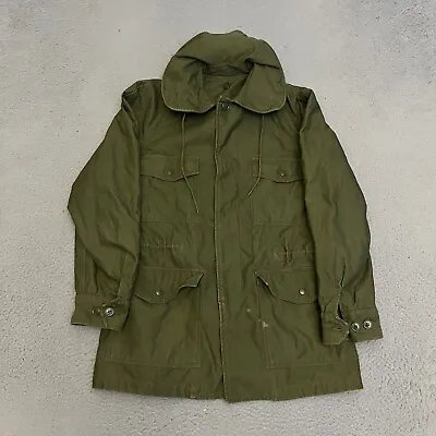 Vintage US Military Coat Size Small Reg Sateen OG 107 Green 1964 *READ • $49.99