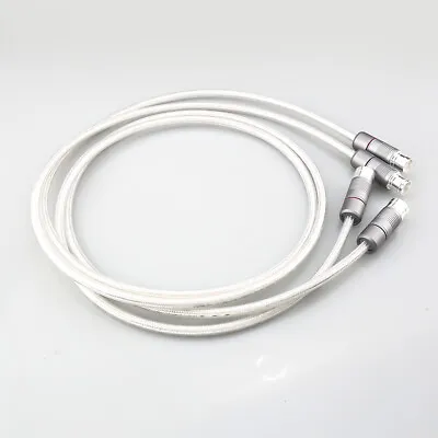 Pair Hi-End Solid Pure Silver XLR Balanced Cable HiFi Audio Interconnect Cable • £266.67