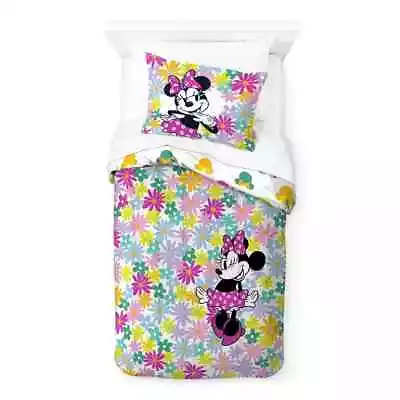Minnie Mouse Flower Child Kids 2-Piece Twin/Full Reversible Comforter Ships Fast • $55.75