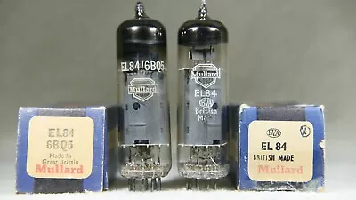 Matched Pair Mullard EL84/6BQ5 O-Getter England 1959 Strong • $250