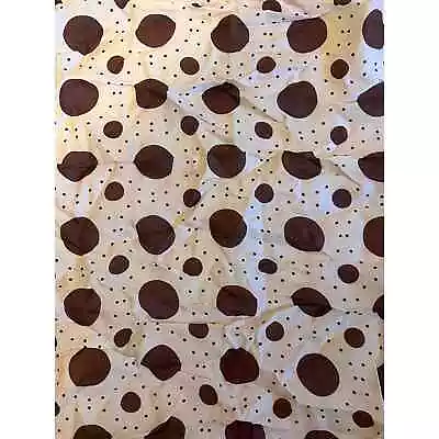 Vintage VERA Neumann Scarf ~  Signed ~ Brown Circles ~ 21.5  ~  Made In Japan • $20