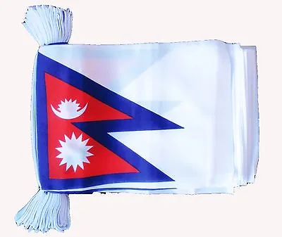 £7.50 • Buy NEPAL 3 METRE BUNTING 10 FLAGS Flag 3M NEPALESE KATHMANDU SHERPA