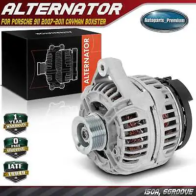 Alternator For Porsche 911 2007-2011 Cayman Boxster 150A 12V CW 6-Groove Pulley • $121.99