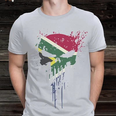 South Africa Skull Flag Ride On Motorbike Ride Forever Biker Mens T-shirt #B • £9.99