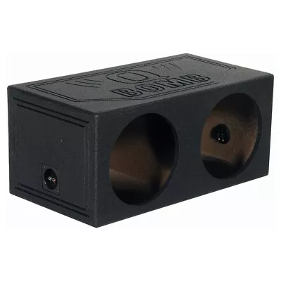 DUAL 15  SEALED SUBWOOFER ENCLOSURE CAR SPEAKER BOX W/ DURABLE BED LINER FINISH • $199.95