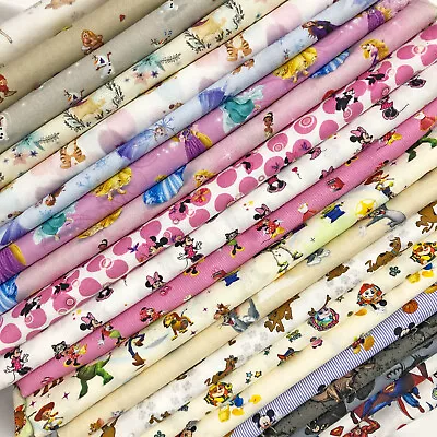 £9.99 • Buy Disney Fabric 100% Cotton Characters Princess Winnie Toy Story Heros 140cm Wide!