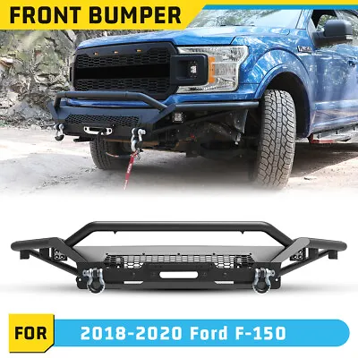For 2018-2020 Ford F-150 F150 Front Bumper Parts With LED Lights Design • $485.97
