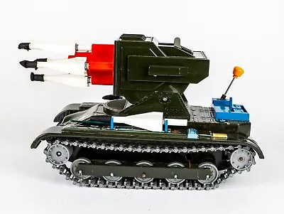 Masudaya -missile Tank Ms33- Vintage Japanese Tin Plate Model Army Toy Boxed • $189.49