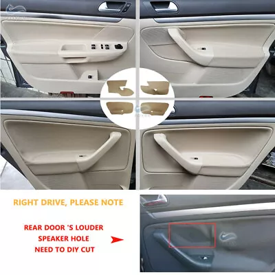 4pcs/Set Leather Door Armrest Panel Cover For VW Jetta Golf MK5 2005-2010 BEIGE • $33.99