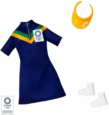 Barbie Clothes Outfit Olympic Games Tokyo 2020 Doll Dress Visor And Sneakers • £6.49
