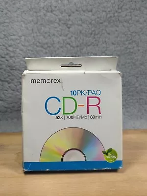 Memorex CD-R Discs 52X 10PK/PAQ 700MB/Mo 80min Disc W/ Paper Sleeves  • $8.39