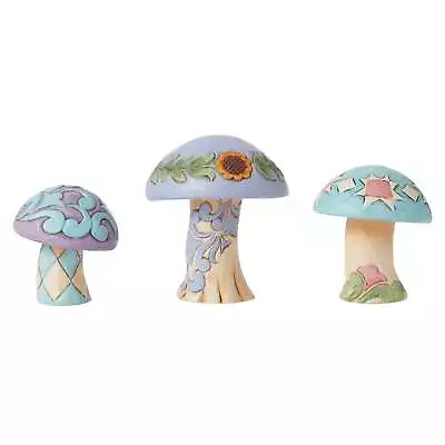 Jim Shore Mushrooms Set Of 3 Figurines 6014430 • $33