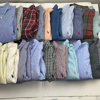 Wholesale Lot Of 20 Ralph Lauren Men's Button Down Shirts Extra Large XL • $196.50