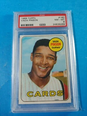 $36.50 • Buy 1969 Topps Baseball #160 Vada Pinson Psa 8 Nm-mint
