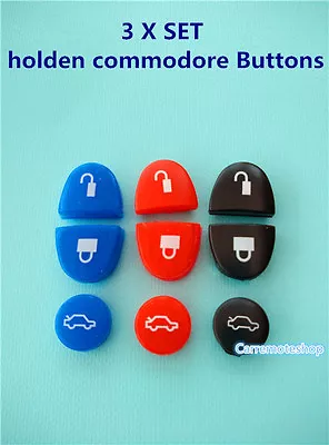 3 X SET Holden Commodore Repair Set Key Buttons BLUE BLACK RED VS VT VX VY VZ • $7.90