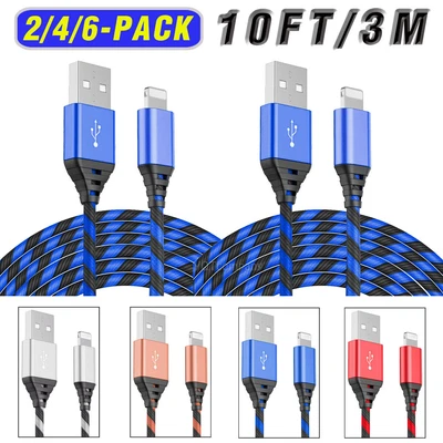 $9.79 • Buy 10FT Long Charger Cable USB Charging Cord For Apple IPhone SE 2020 6 6s 7 8 Plus