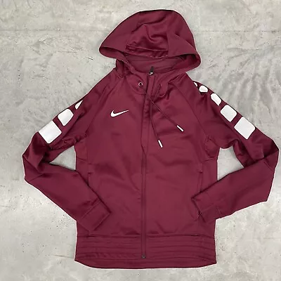 Nike Elite Therma Fit Zip Up Hoodie S Maroon • $22