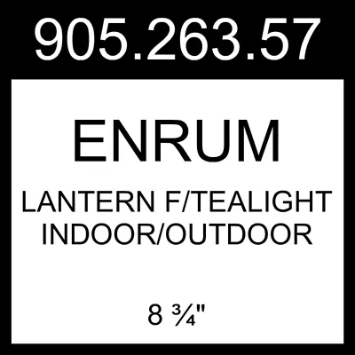 $58.99 • Buy IKEA ENRUM Lantern F/tealight Indoor/outdoor White  8 ¾  905.263.57