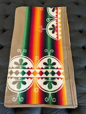 Vtg Pendleton Beaver State Wool Blanket Iroquois Nation Turtle 78x64 With Tag • $279.99