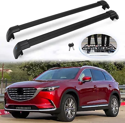 Lockable Roof Rack Crossbar Fit For Mazda CX9 CX-9 2016-2023 Cargo Carrier Bars • $99