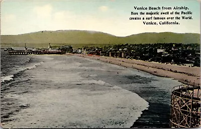 Postcard Venice Beach From Airship Swell Of Pacific Ocean California • $6