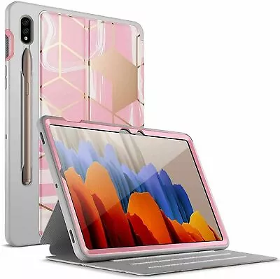 For Galaxy Tab S7/S7 Plus Tablet Smart CaseDual Layer 360 Protection Cover Pink • $9.97