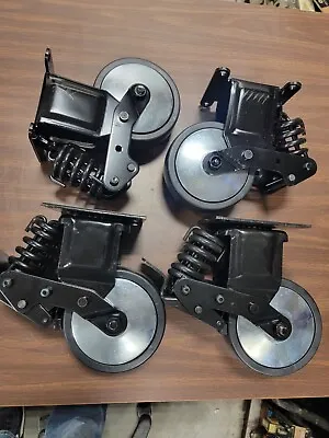 NEW 4 Heavy Duty 6  X 2  Spring Suspension Tool Box Casters 1000 Lbs  SALE! • $129.99