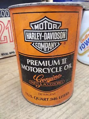 Vtg Harley Davidson Genuine Premium II Motorcycle Oil 1 Quart Empty Paper Can  • $49.95