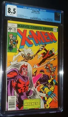 CGC X-MEN #104 1977 Marvel Comics CGC 8.5 Very Fine + White Pages KEY ISSUE • $176.99