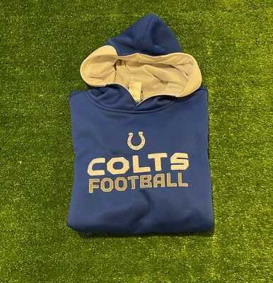 Retro Y2K Reebok Indianapolis Colts Football Sideline Hoodie Sweatshirt Large • $44.99