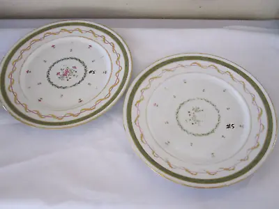 Haviland Limoges Vieux Paris Vert 10 3/8  Large Dinner Plates  Heavy Use Lot# 5 • $79.99