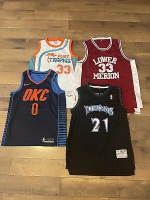 Lot (4) Jerseys Mitchell & Ness Nike Garnett Bryant Westbrook  • $159.99