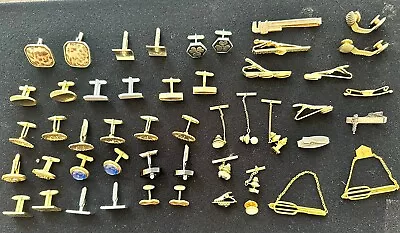 Lot Of Vintage Men’s Cufflinks Tie Clips And Tie Tacks • $30