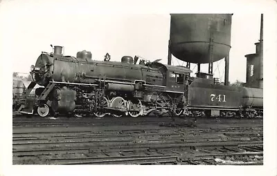 Postcard RPPC Missouri Kansas & Texas Katy RR 2-8-2 Steam Locomotive #741 Train • $7.99