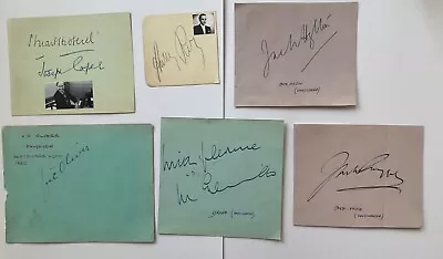 JACK HYLTON JACK PAYNE Etc Handsigned Signatures On 6 Album Pages. • £5.99