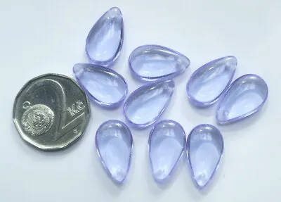 Neodymium-Alexandrite Glass Pressed Teardrop Bead-Pendant 18x10mm (10pcs) • $5.85