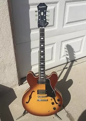 Epiphone ES-335 Pro Limited Edition Custom Shop Semi Hollowbody  Iced Tea • $350