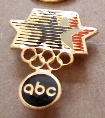 1984 ABC Los Angeles Pin Rings Logo Media Press • $4